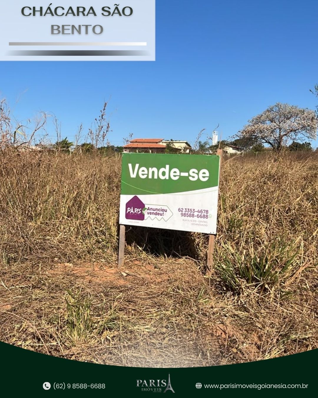 TERRENO À VENDA – CHÁCARA SÃO BENTO